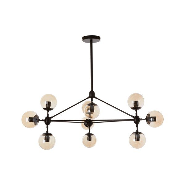 Fekete fém függőlámpa üveg búrával Abira – Premier Housewares-image-2