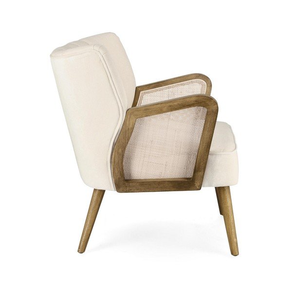 Bézs bársony fotel Virna – Bizzotto-image-3