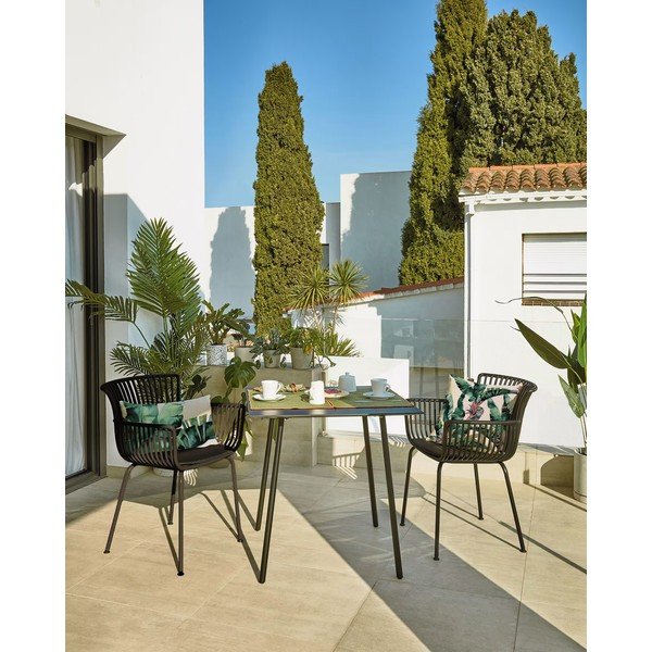 Ulrich fekete asztal, 75 x 75 cm - Kave Home-image-3