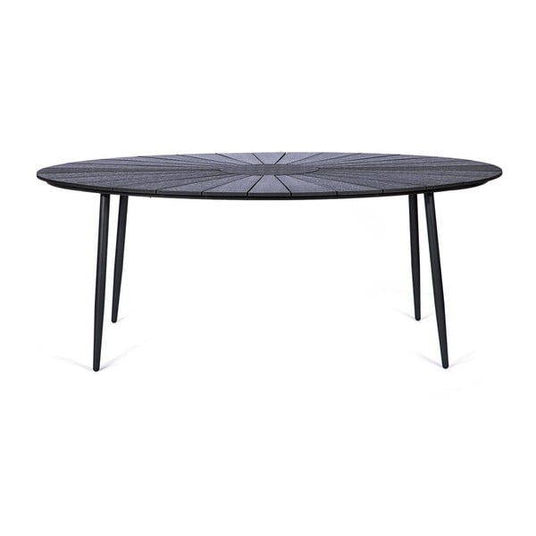 4 db rattan étkezőszék Sofia és fekete asztal Marienlis - Bonami Essentials-image-1