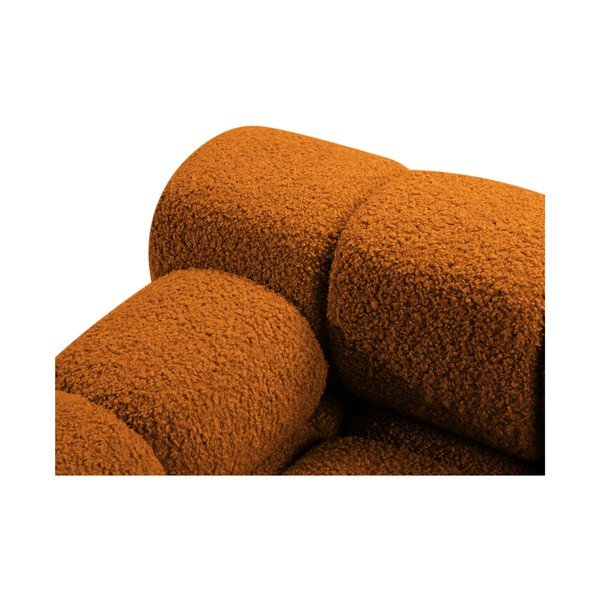 Terrakotta színű buklé moduláris kanapé 188 cm – Micadoni -image-4