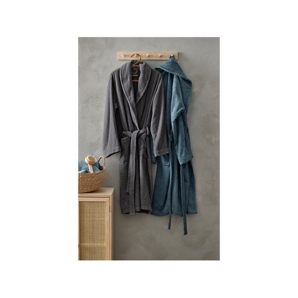 Organic szürke organikus pamut köntös, L/XL - Södahl-image-2