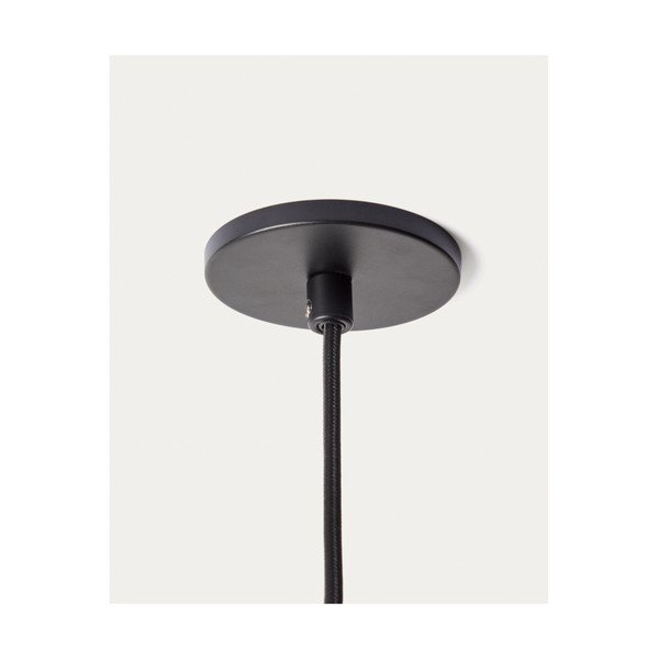 Fehér-fekete fém függőlámpa üveg búrával ø 26 cm Idela – Kave Home-image-4