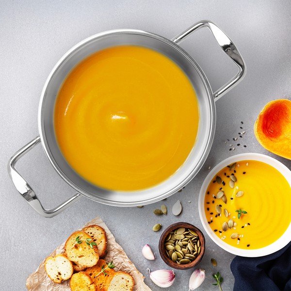 Rozsdamentes acél lábas fedővel 3 l Venice – Orion-image-1