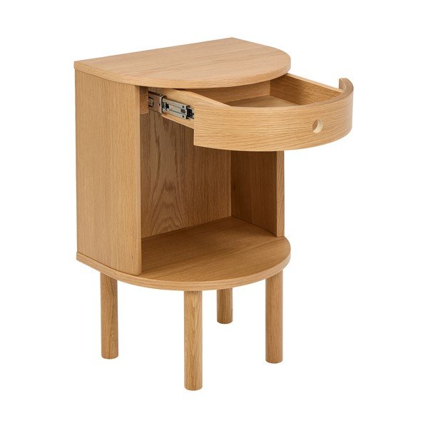 Világos natúr színű éjjeliszekrény tölgyfa dekorral Paron – Actona-image-3