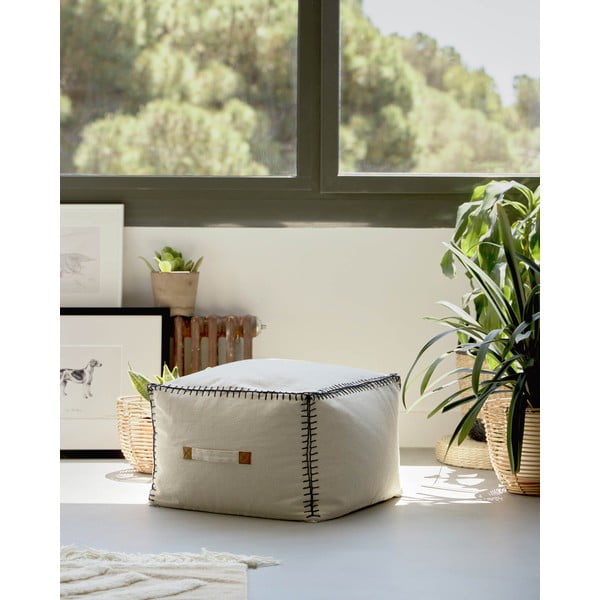 Bézs puff Anahi – Kave Home-image-1
