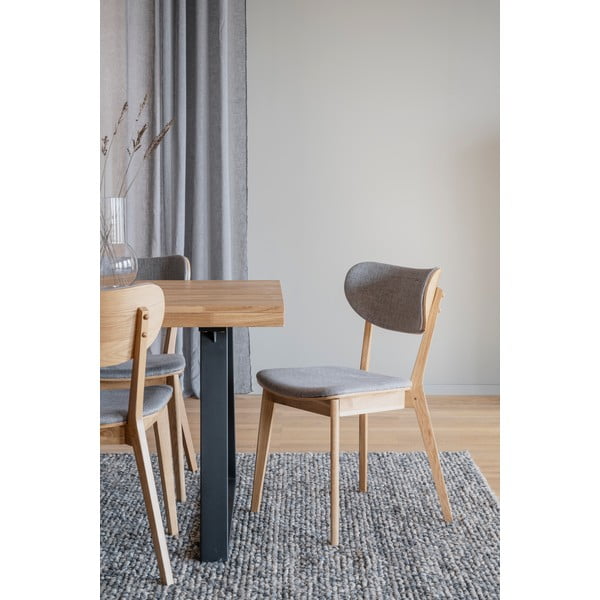Szürke-natúr színű étkezőszék szett 2 db-os Kato - Rowico-image-3