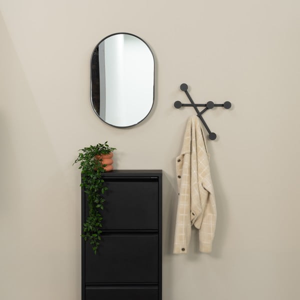 Fekete fém fali fogas Bottoni – Spinder Design-image-1