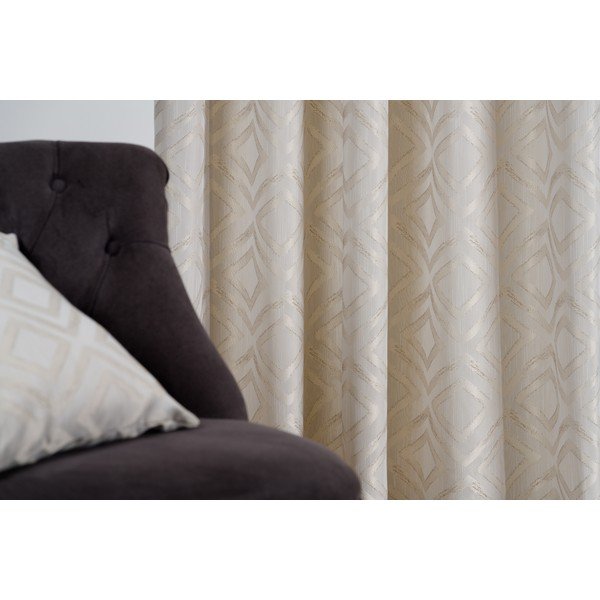 Krémszínű függöny 140x245 cm Giuseppe – Mendola Fabrics-image-1