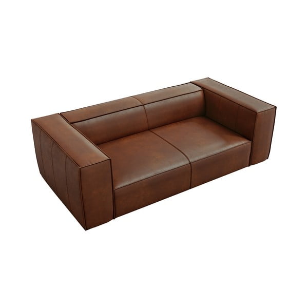 Konyakbarna bőr kanapé 212 cm Madame – Windsor & Co Sofas-image-3