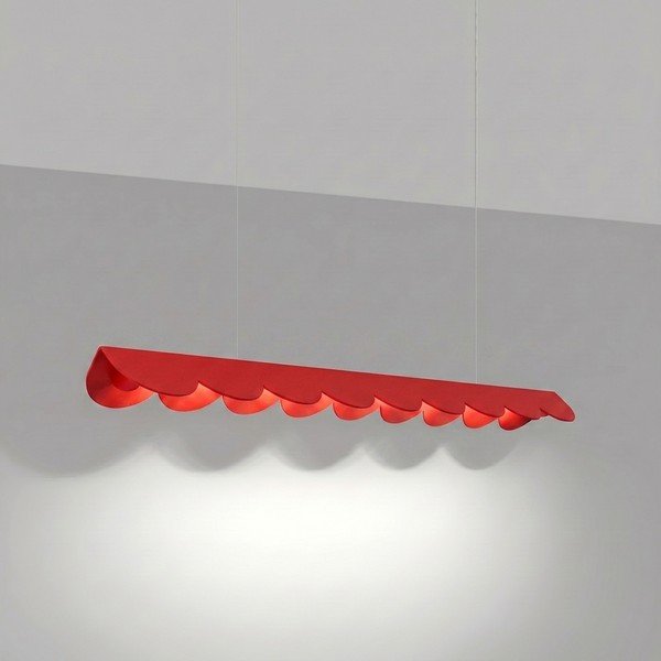 Piros alumínium LED függőlámpa BISCUIT – Thoro-image-1