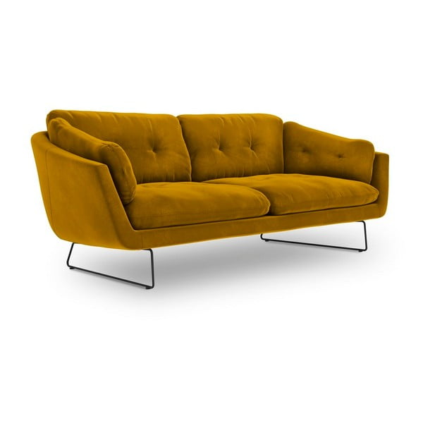 Gravity sárga bársony kanapé - Windsor & Co Sofas-image-2