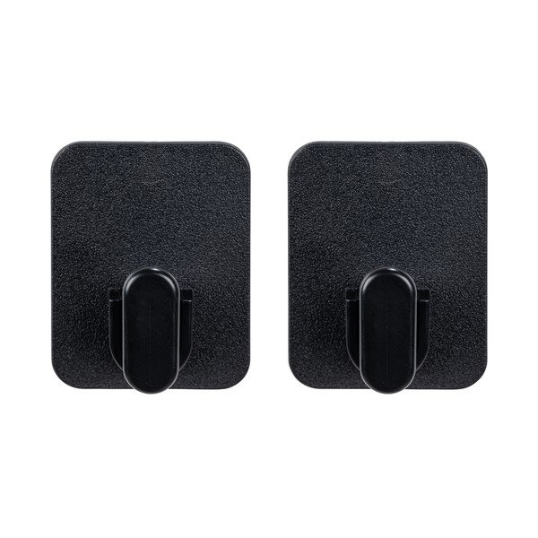 Fekete öntapadós műanyag akasztó szett 2 db-os Parma – Allstar-image-3