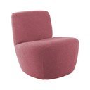 Rózsaszín buklé fotel Ada – Leitmotiv