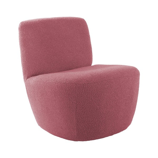 Rózsaszín buklé fotel Ada – Leitmotiv