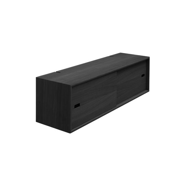 Less Cabinet fekete fali szekrény elem, 96 x 26 cm - WOOD AND VISION