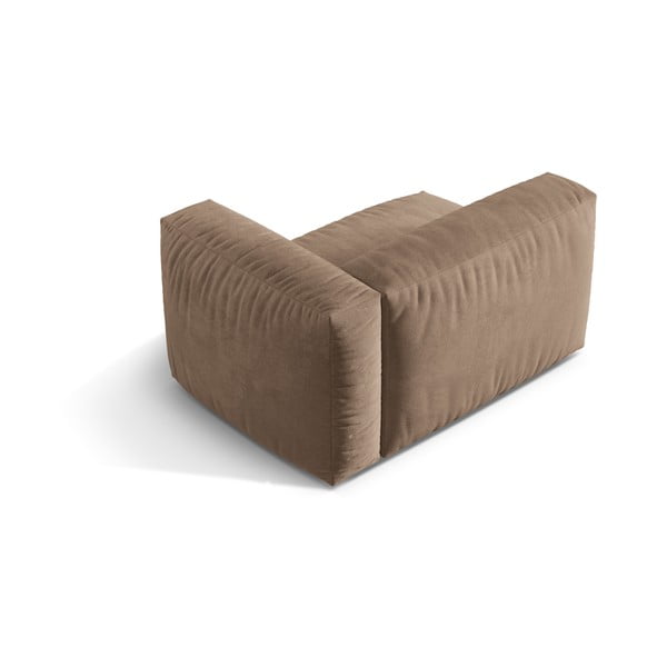 Világosbarna bársony kanapé modul (jobb oldali) Martina – Micadoni -image-2