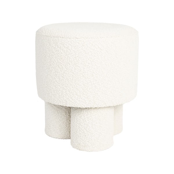 Fehér buklé puff Marcos – White Label