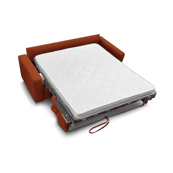 Téglavörös kinyitható kanapé 195 cm Monaco – Bobochic Paris-image-4