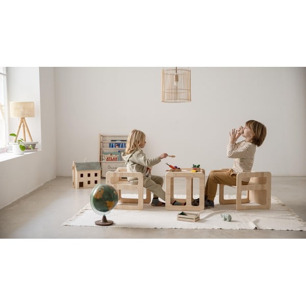 Borovi fenyő gyerek szék készlet 2 db-os Montessori – Little Nice Things-image-4