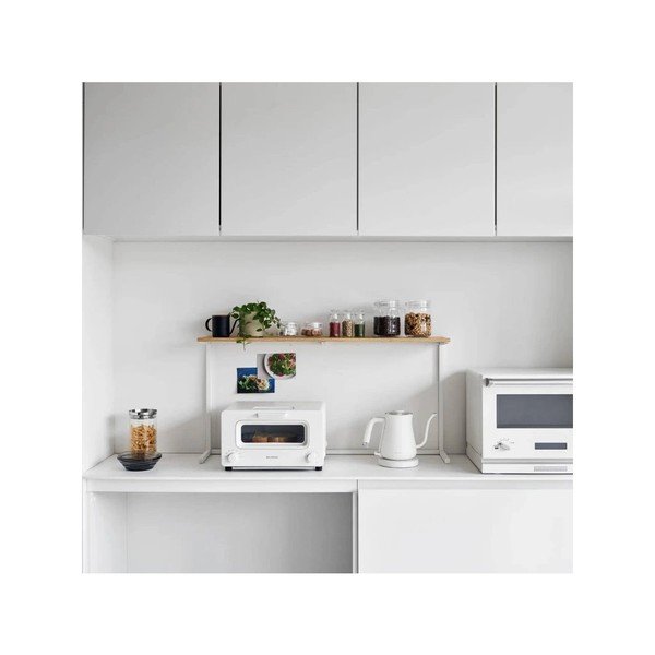 Fehér-natúr színű fa kiegészítő polc 28,5x8,5 cm Tower – YAMAZAKI-image-4