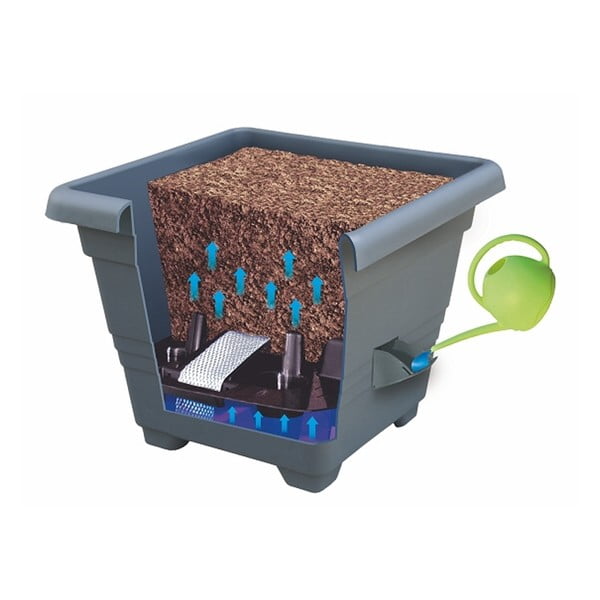 Bergamot barna önöntöző virágcserép, 50 x 50 cm - Plastia-image-2