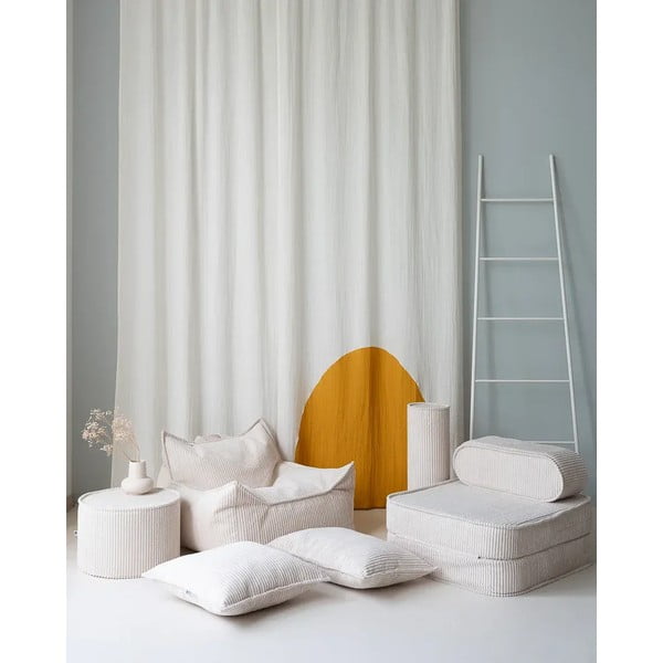 Krémszínű kordbársony párna gyerek kanapéhoz Roll – Wigiwama-image-2