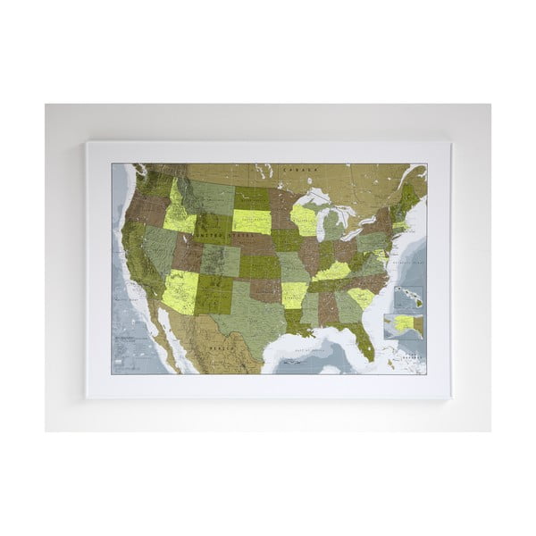 USA mágneses világtérkép - USA, 100 x 70 cm - The Future Mapping Company