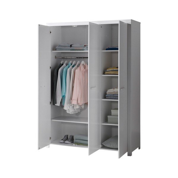 Erik fehér ruhásszekrény, szélesség 144 cm - Vipack-image-1