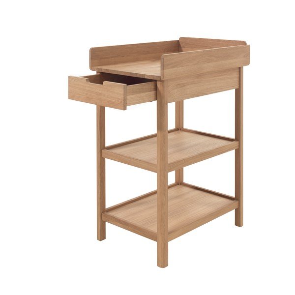 Natúr színű tölgyfa pelenkázó asztal pelenkázó feltéttel Forrest – Vipack-image-2