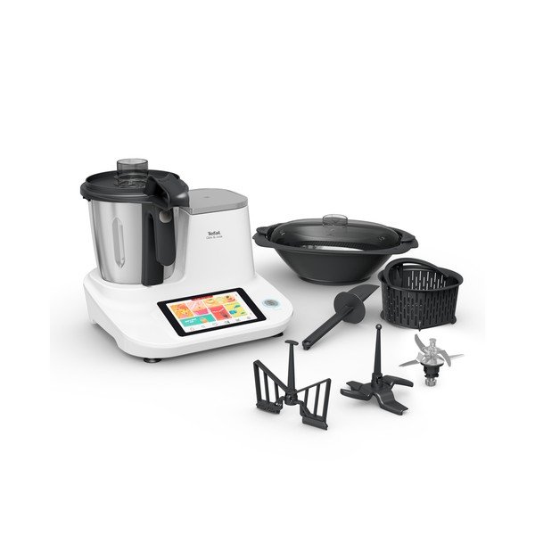 Fehér-ezüstszínű konyhai robotgép Click and Cook – Tefal-image-3
