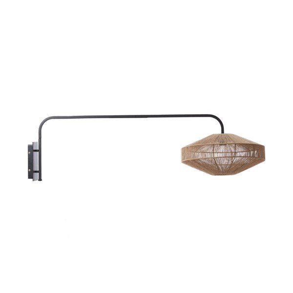 Natúr színű konnektorhoz csatlakoztatható fém fali lámpa ø 43 cm Lyra – Light & Living