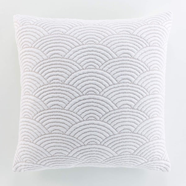 Fehér-bézs jersey ágytakaró és párnahuzat szett 240x260 cm Cassandra – douceur d'intérieur-image-4