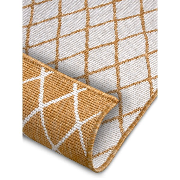 Okkersárga-fehér kültéri szőnyeg 80x150 cm Malaga – NORTHRUGS-image-2