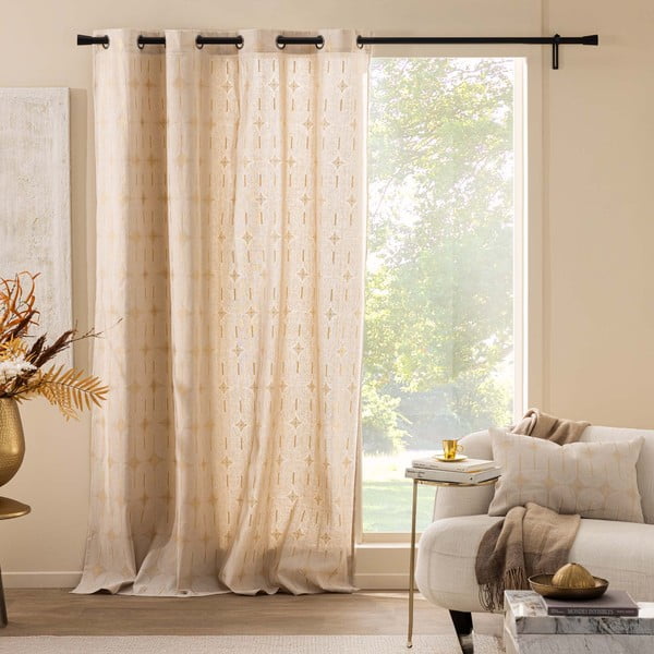 Bézs függöny 140x240 cm Ondine – douceur d'intérieur-image-1