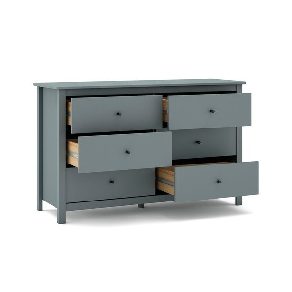 Szürkészöld borovi fenyő komód 130x80x45 cm Misti – Marckeric-image-2