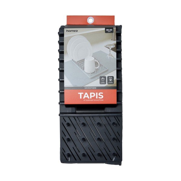 Szürke műanyag edénycsepegtető alátét 50x38 cm – Homéa-image-2