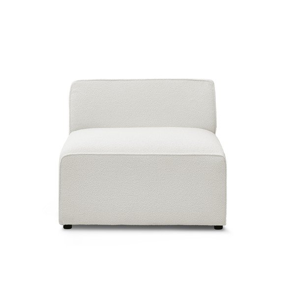 Fehér buklé kanapé modul (középső rész) Megeve – Bobochic Paris