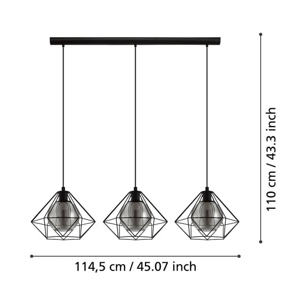 Fekete függőlámpa üveg búrával VERNHAM – EGLO-image-2