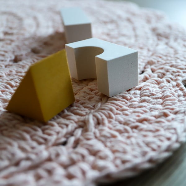 Alma rózsaszín kézzel horgolt pamut szőnyeg, ø 120 cm - Nattiot-image-1