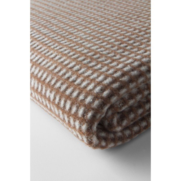 Barna pamutkeverék takaró 140x180 cm Uniwaffle – Euromant-image-3