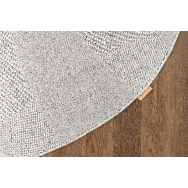 Világosszürke gyapjú kerek szőnyeg ø 120 cm Morphic Botanica – Agnella-image-4