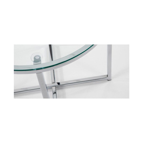 Kerek tárolóasztal üveg asztallappal ø 50 cm Divid – Kave Home-image-1