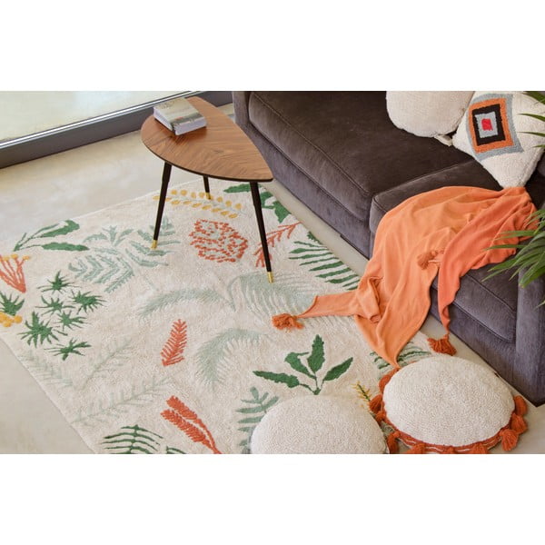 Mosható kézi szövésű pamut gyerek szőnyeg 140x200 cm Botanic Plants – Lorena Canals-image-1