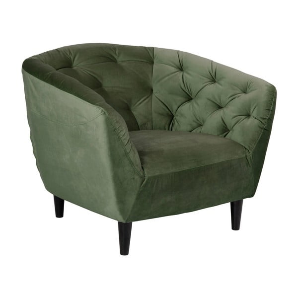 Ria zöld bársony fotel - Actona