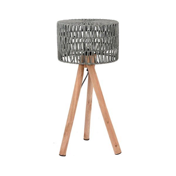 Stripe szürke asztali lámpa mangófából - LABEL51-image-1