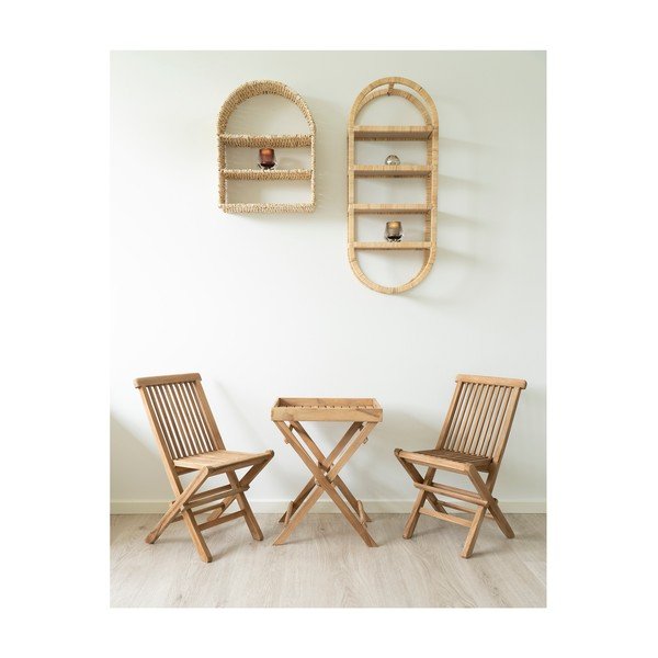 Natúr színű többszintes rattan fali polc Namur – House Nordic-image-3