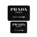 Fekete bársony fürdőszobai kilépő szett 2 db-os 60x100 cm Prada – Mila Home