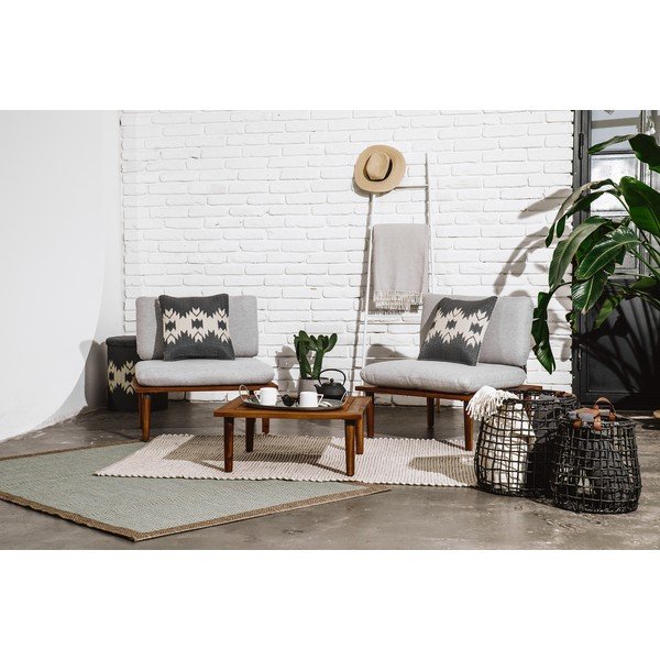 Miramar Gray szürke kültéri díszpárna, 42 x 42 cm - Fab Hab-image-1