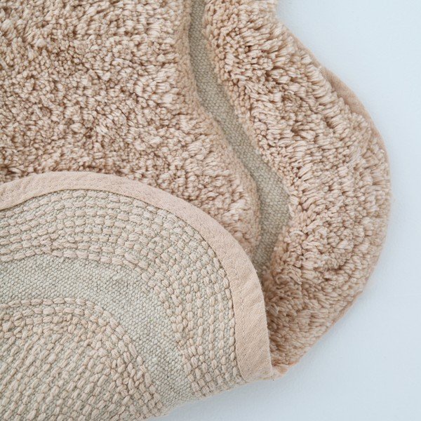 Világos rózsaszín mosható kézi szövésű pamut kerek szőnyeg ø 110 cm Sweet April Nude – Nattiot-image-3